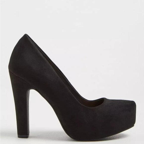 Torrid Platform Pump - Faux Suede Black (WW) - Picture 3 of 10